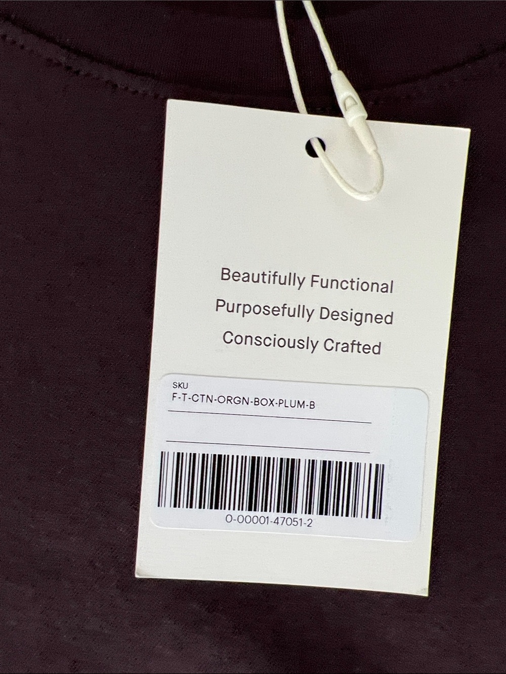 New Everlane THE BOX-CUT TEE IN ESSENTIAL COTTON in Plum Size XL - Picture 3 of 8